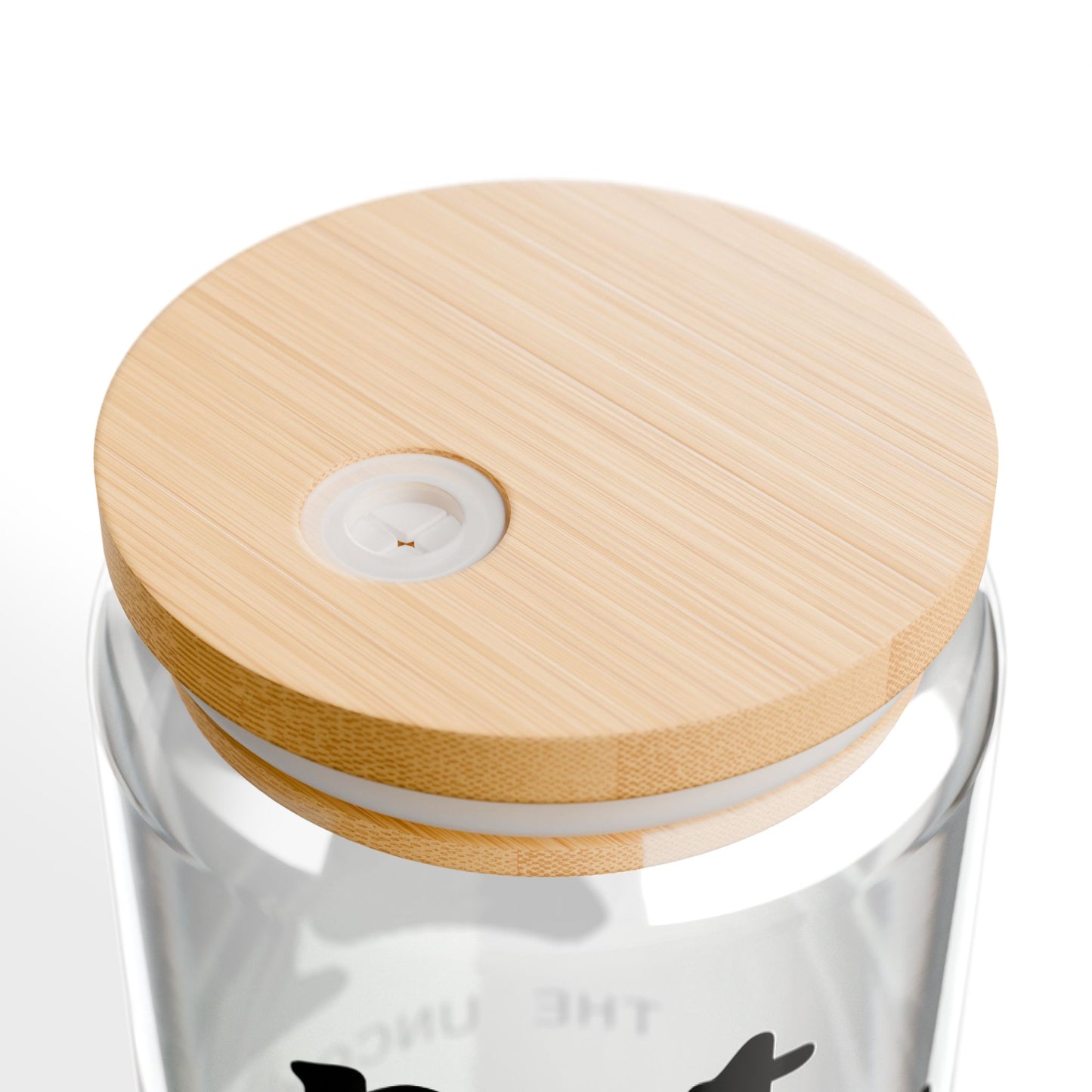 Not Your Average Panda Sipper Glass 16oz w/Straw and Bamboo Lid