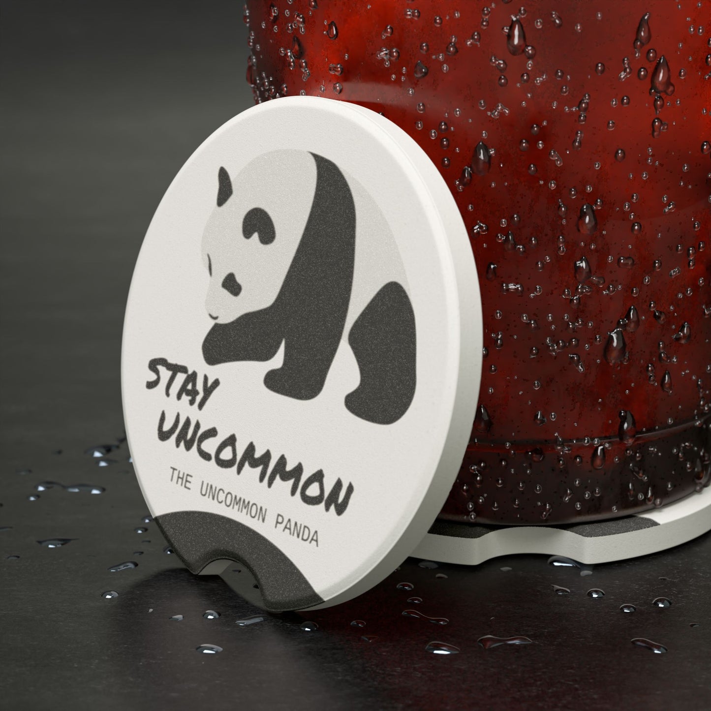 Stay Uncommon Panda Absorbent Cup Holder Insert