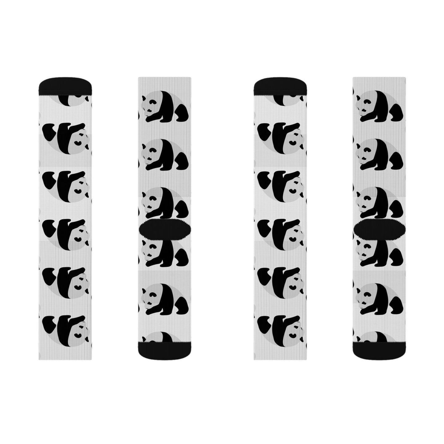 The Uncommon Panda Pattern Crew Socks