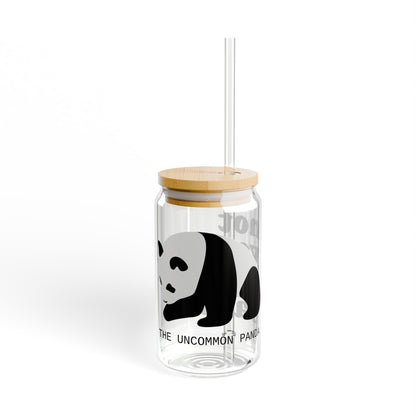 Not Your Average Panda Sipper Glass 16oz w/Straw and Bamboo Lid