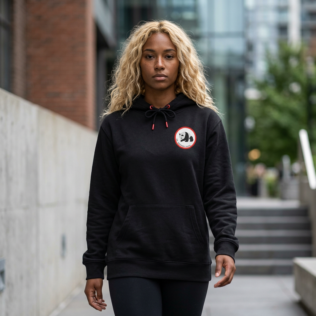 'Rare Energy Only' Panda Graphic Hoodie