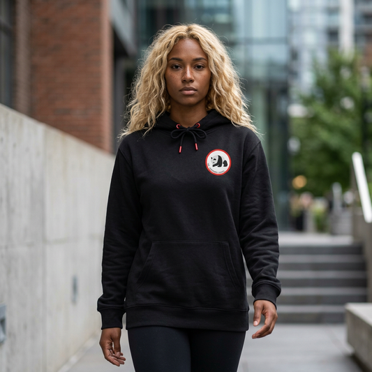 'Rare Energy Only' Panda Graphic Hoodie
