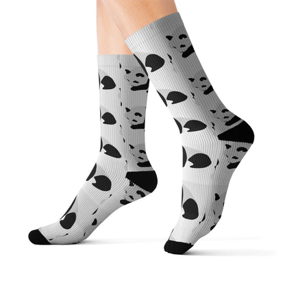 The Uncommon Panda Pattern Crew Socks